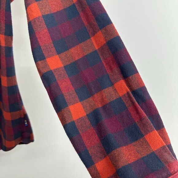 Fjallraven Men’s Skog Slim Fit Red Navy Flannel Plaid Button Up Shirt - Picture 14 of 14